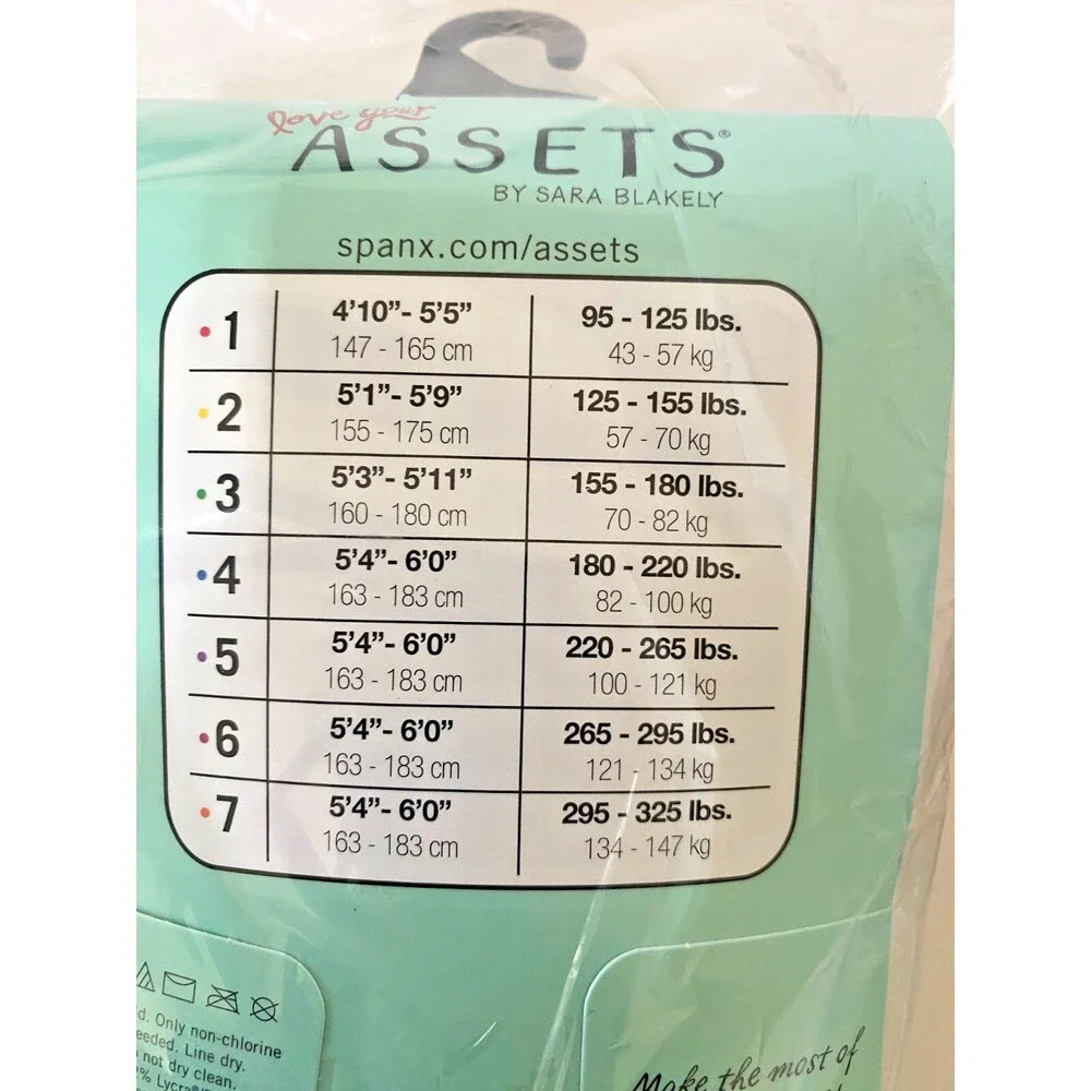 Spanx Love Your Assets Black Shaping Tights textured wishbone 2 pairs Size 4
